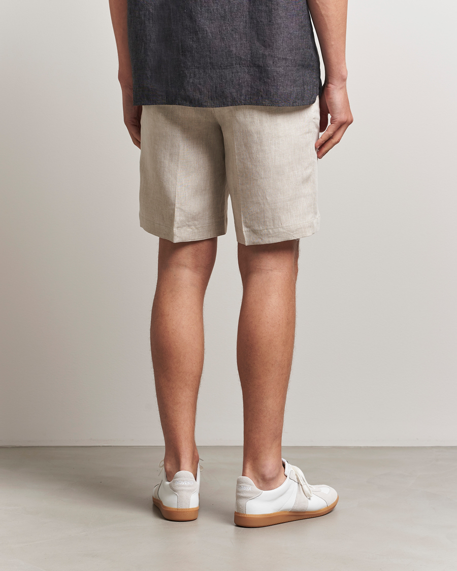 Heren | Korte broek | J.Lindeberg | Brady Drape Linen Shorts Moonbeam
