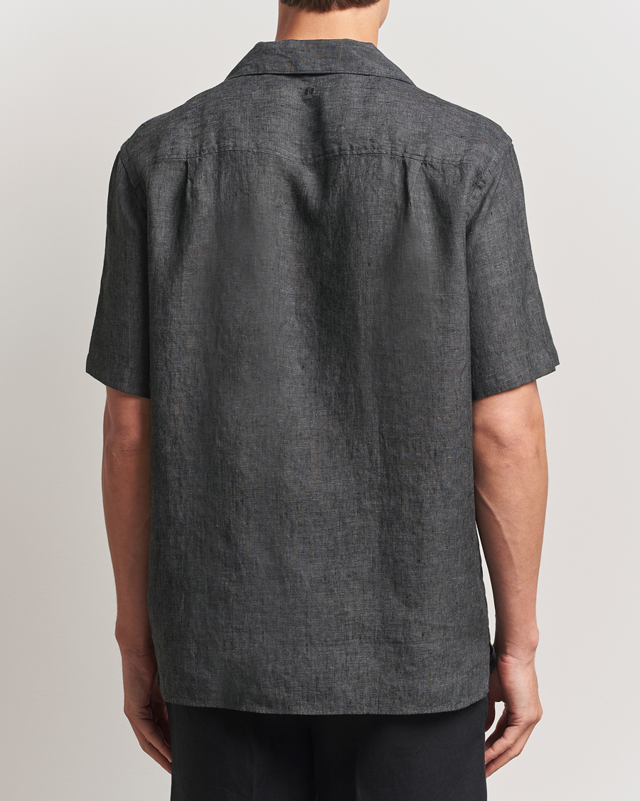 Heren | Overhemden | J.Lindeberg | Elio Linen Melange Shirt Black