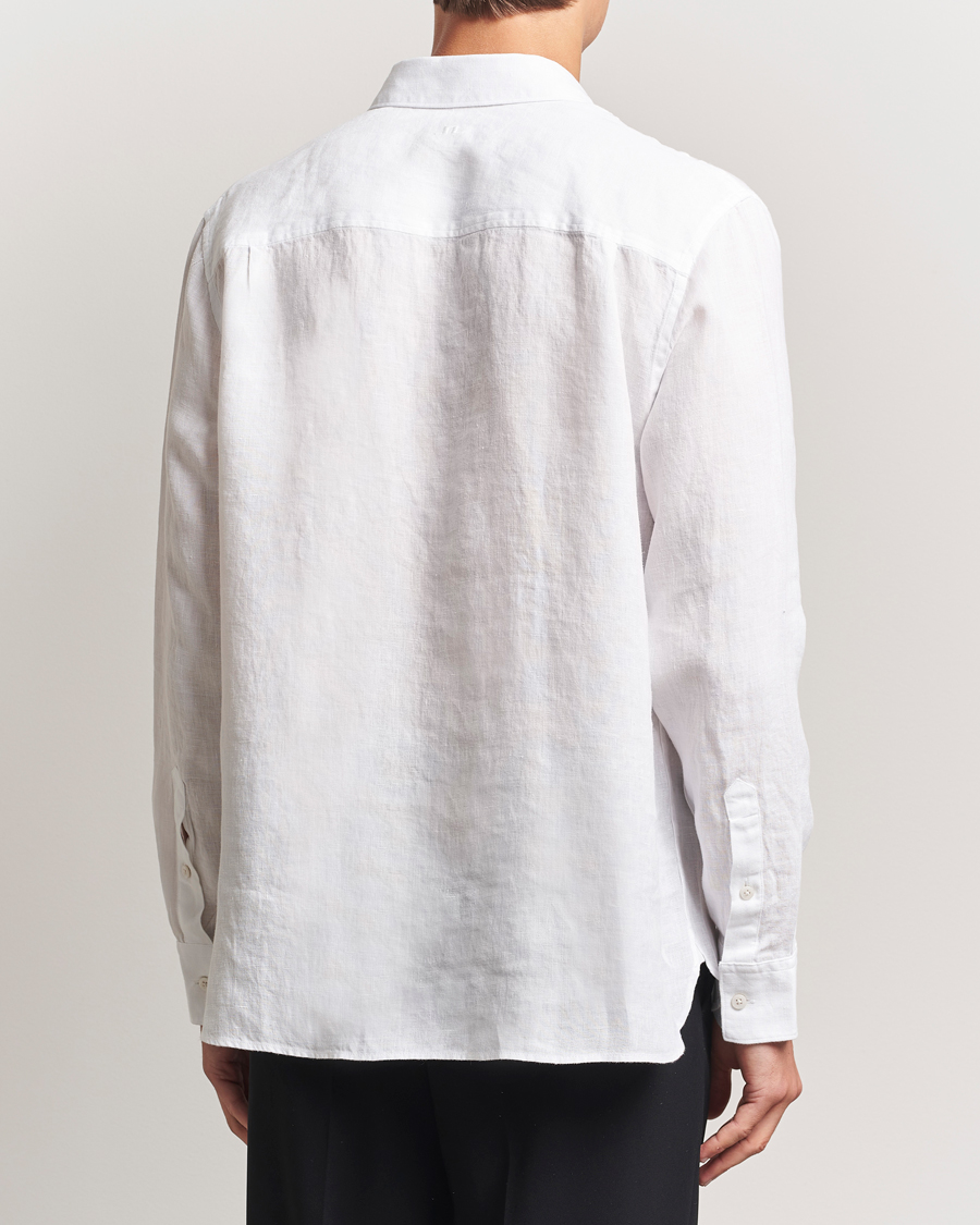 Heren | Overhemden | J.Lindeberg | Linen Melange Shirt White