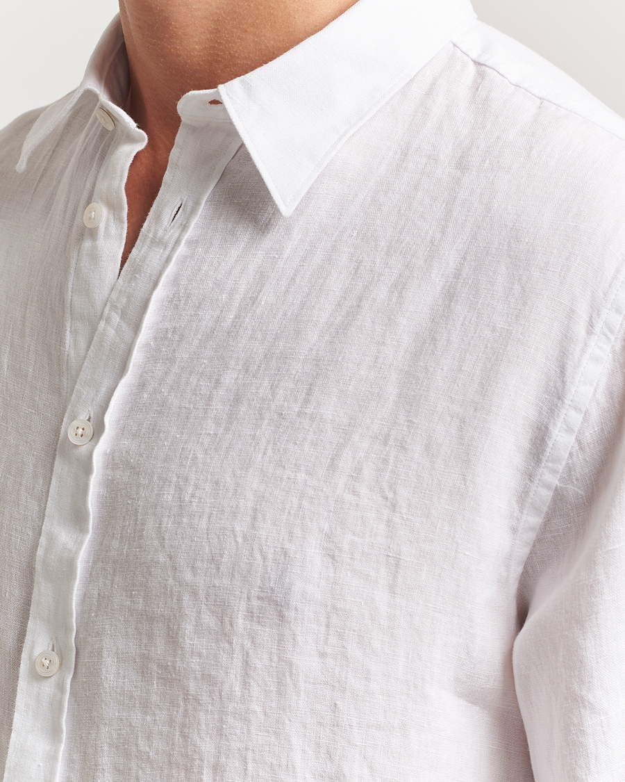 Heren | Overhemden | J.Lindeberg | Linen Melange Shirt White