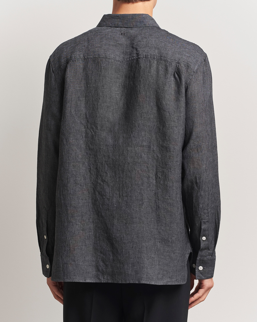 Heren | Overhemden | J.Lindeberg | Linen Melange Shirt Black