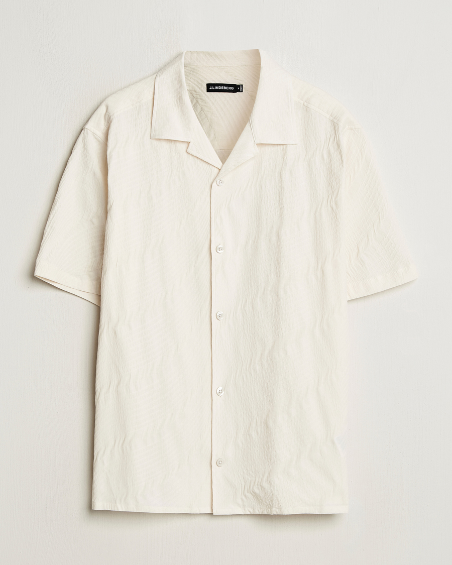 Heren | Overhemden | J.Lindeberg | Donso Stretch Texture Shirt Moonbeam