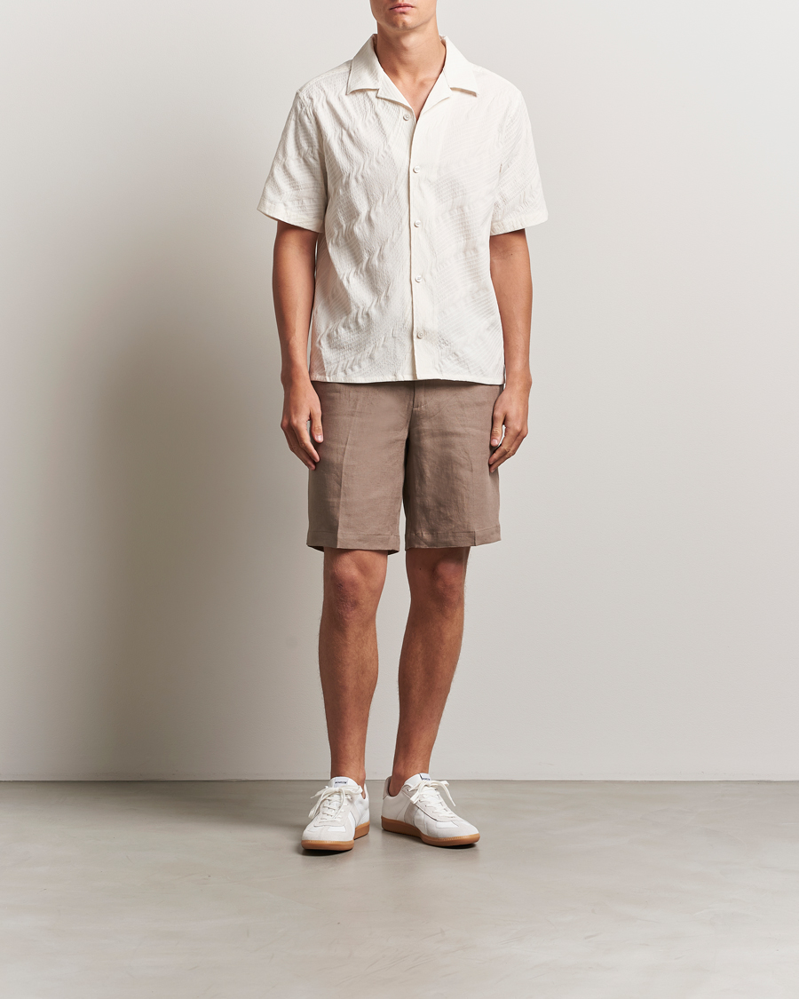 Heren | Overhemden | J.Lindeberg | Donso Stretch Texture Shirt Moonbeam
