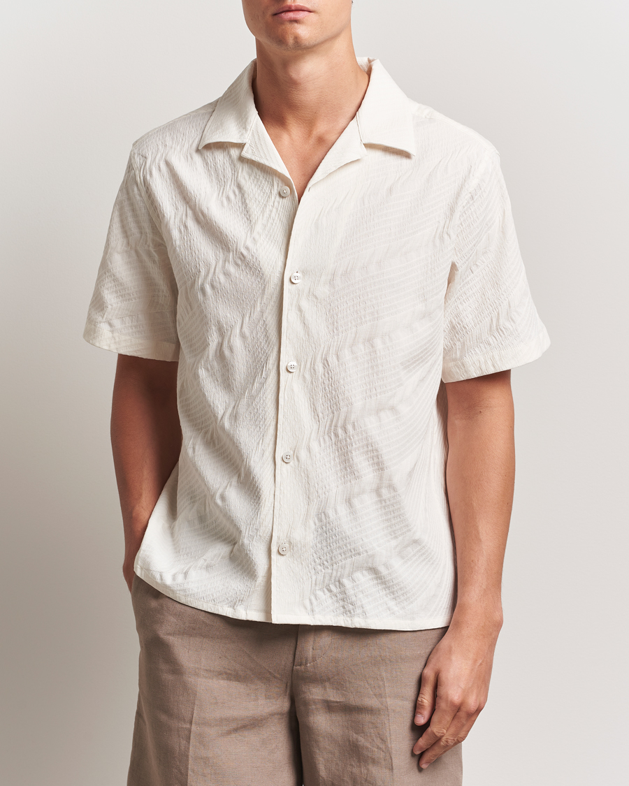 Heren | Overhemden | J.Lindeberg | Donso Stretch Texture Shirt Moonbeam