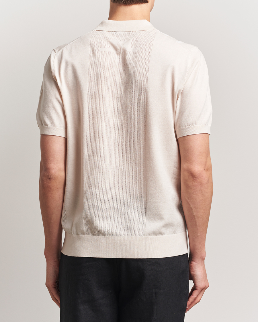 Heren | Polo's | J.Lindeberg | Reymond Stripe Knit Polo Moonbeam