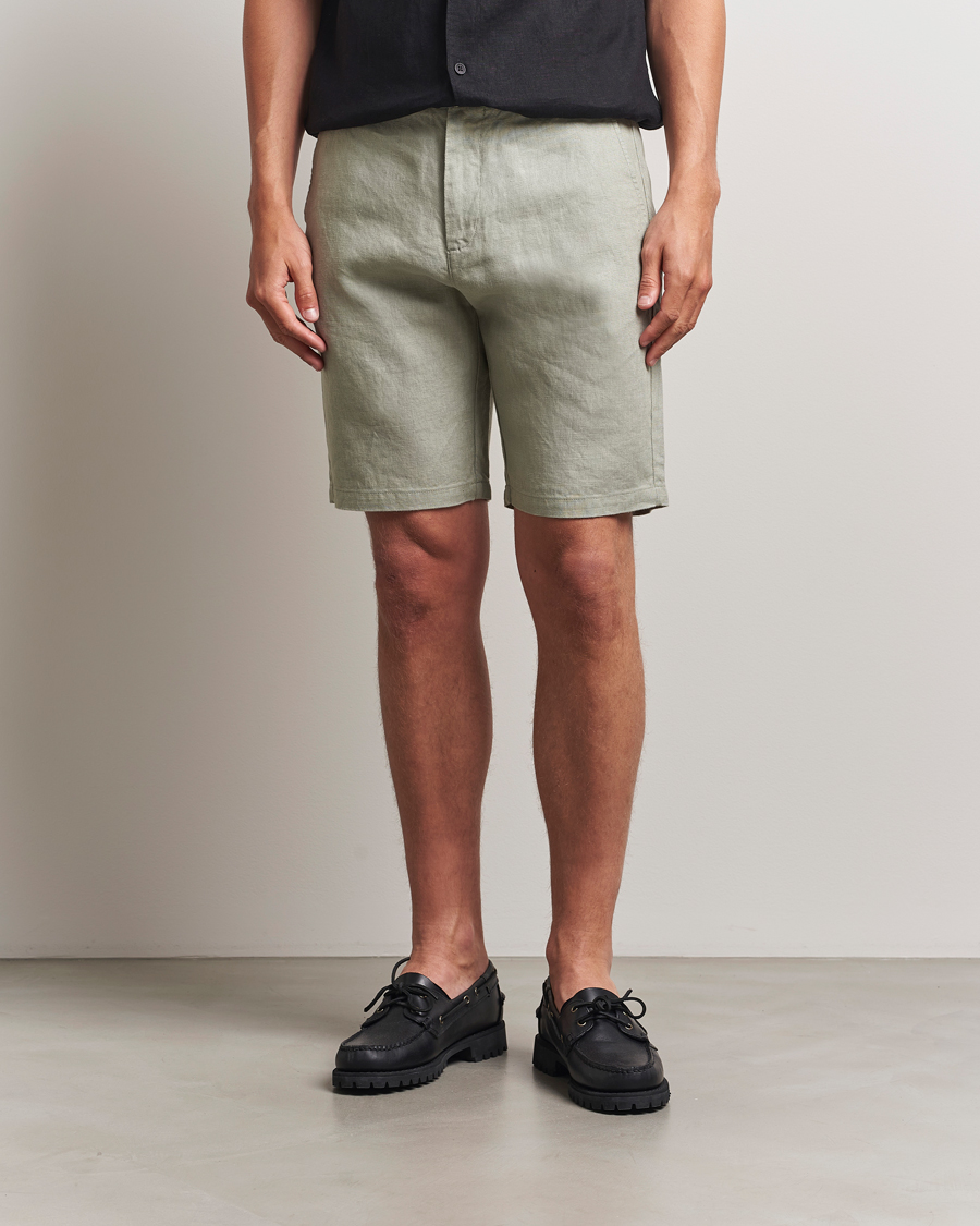 Heren | Korte broek | NN07 | Crown Linen Shorts Sage Green