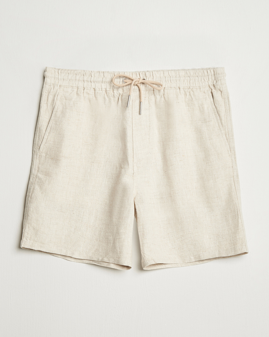 Heren | Korte broek | NN07 | Gregor Linen Drawstring Shorts Oat