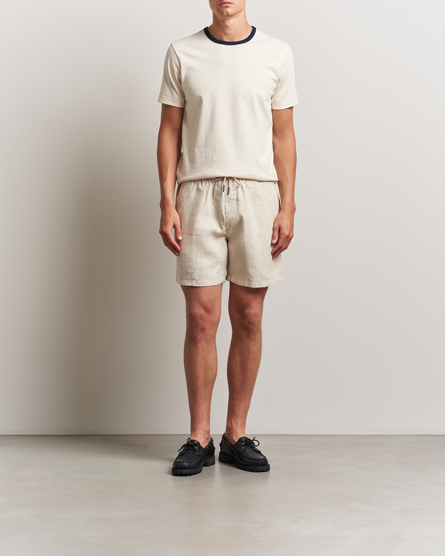 Heren | Korte broek | NN07 | Gregor Linen Drawstring Shorts Oat