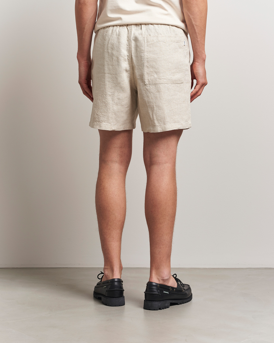 Heren | Korte broek | NN07 | Gregor Linen Drawstring Shorts Oat