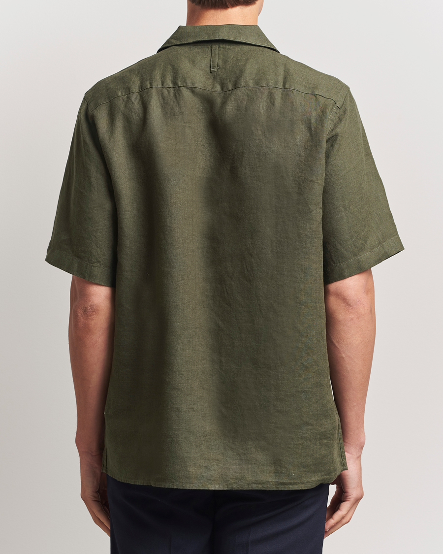 Heren | Overhemden | NN07 | Julio Linen Resort Shirt Croc Green
