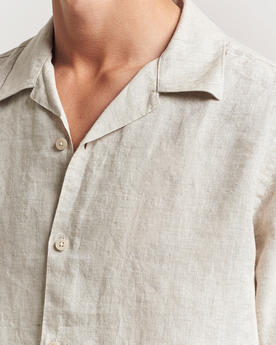 Heren | Overhemden | NN07 | Julio Linen Resort Shirt Oat