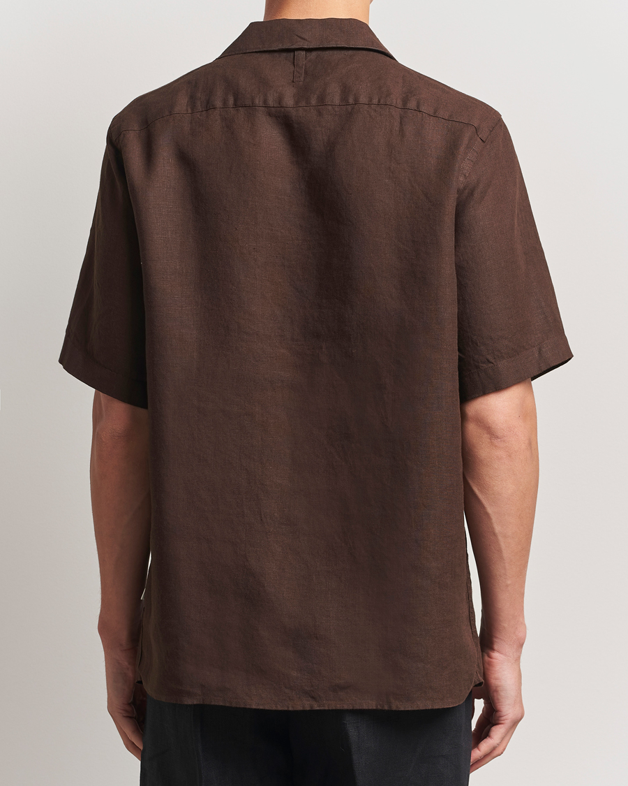 Heren | Overhemden | NN07 | Julio Linen Resort Shirt Coffee