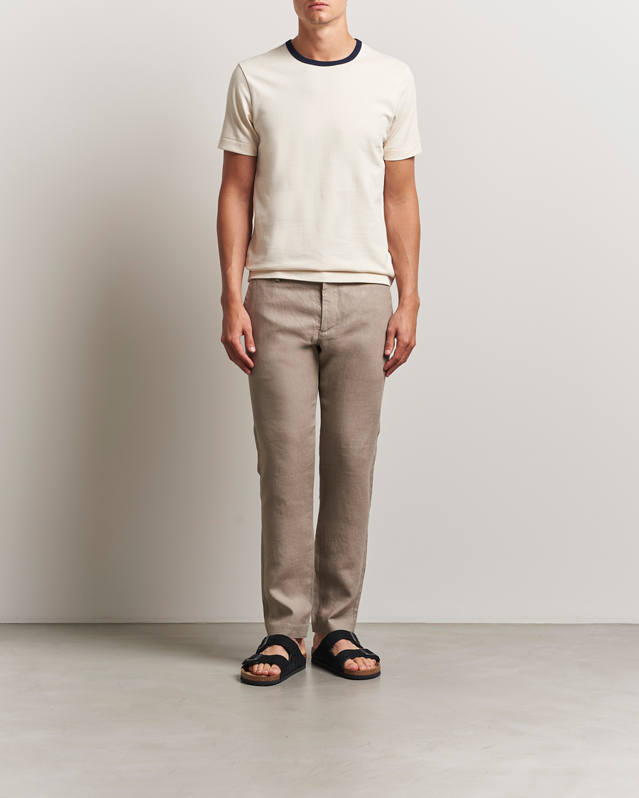 Heren | Broeken | NN07 | Theo Linen Trousers Greige