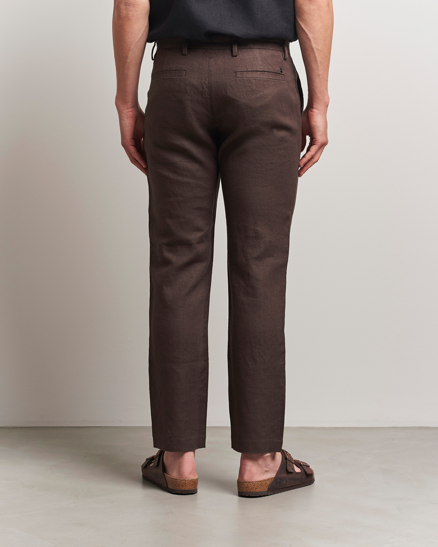 Heren | Broeken | NN07 | Theo Linen Trousers Coffee