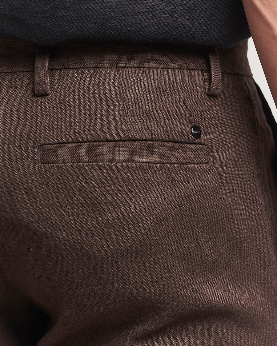 Heren | Broeken | NN07 | Theo Linen Trousers Coffee