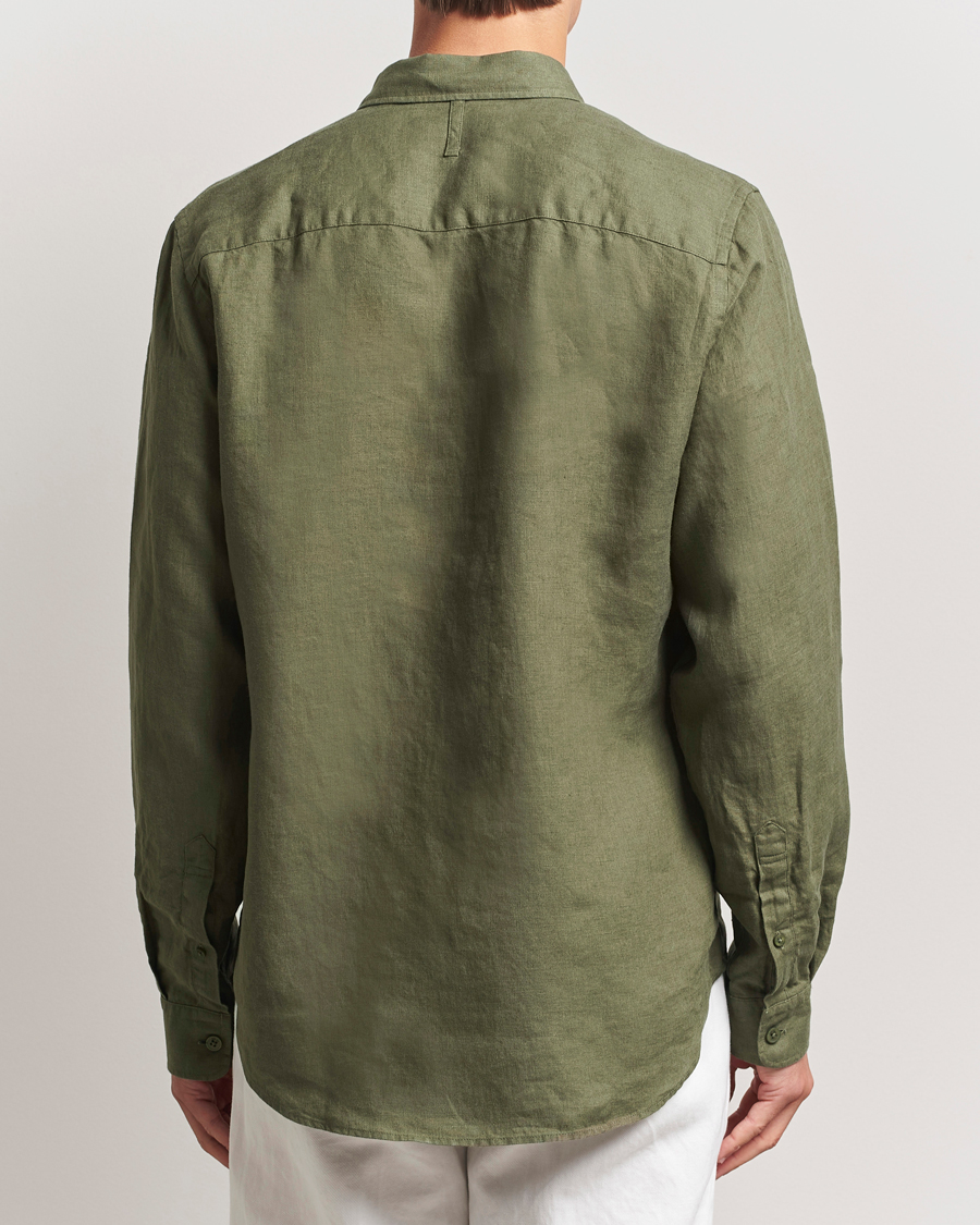 Heren | Overhemden | NN07 | Arne Linen Button Down Shirt Capers Green