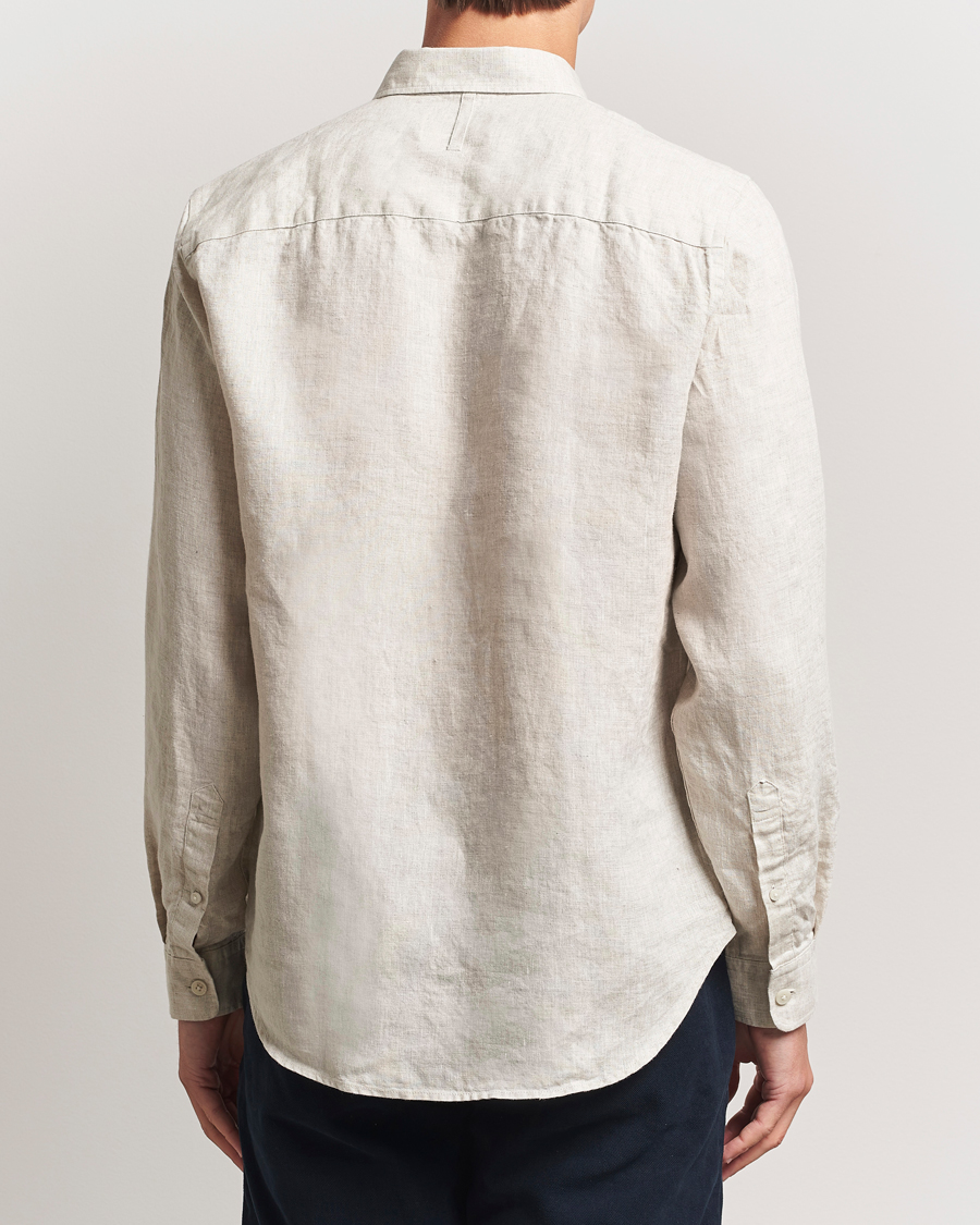 Heren | Overhemden | NN07 | Arne Linen Button Down Shirt Oat
