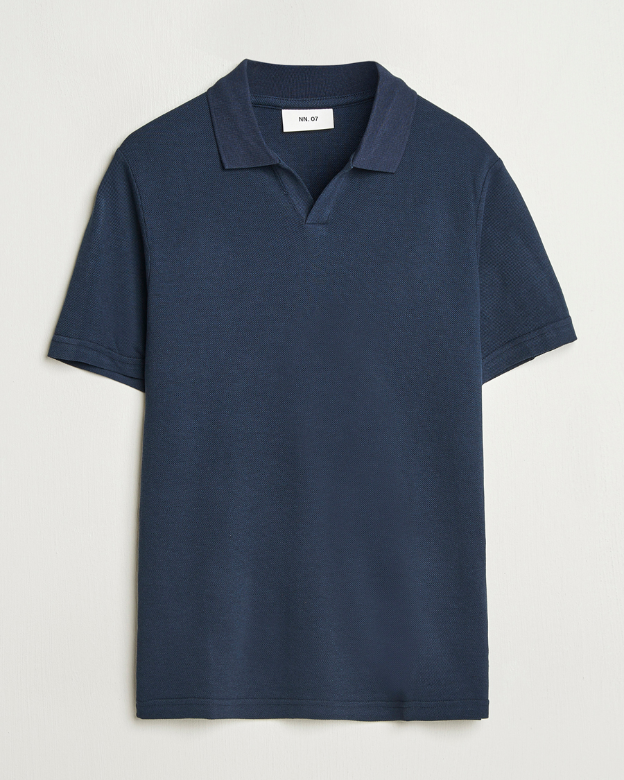 Heren | Polo's | NN07 | Paul Cotton/Lyocell Polo Navy Blue