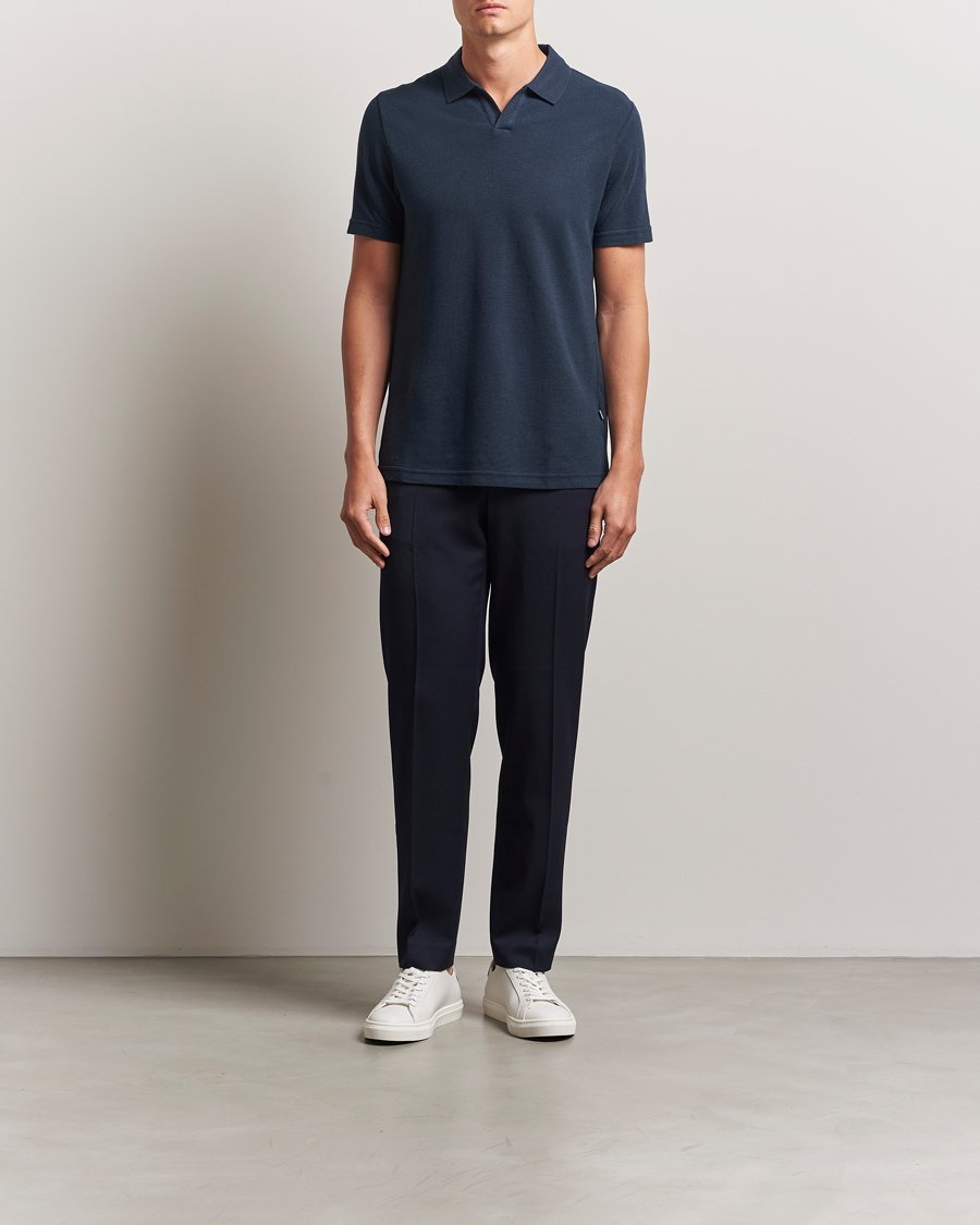 Heren | Polo's | NN07 | Paul Cotton/Lyocell Polo Navy Blue