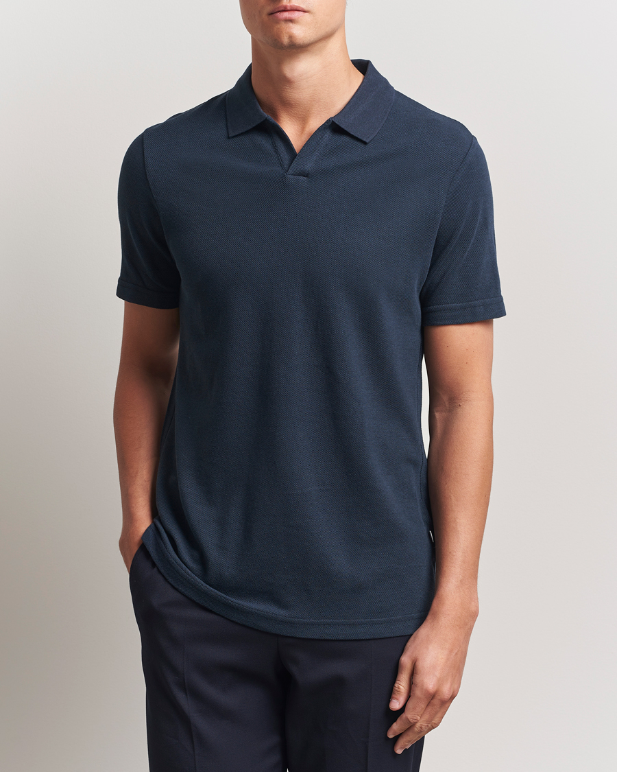 Heren | Polo's | NN07 | Paul Cotton/Lyocell Polo Navy Blue