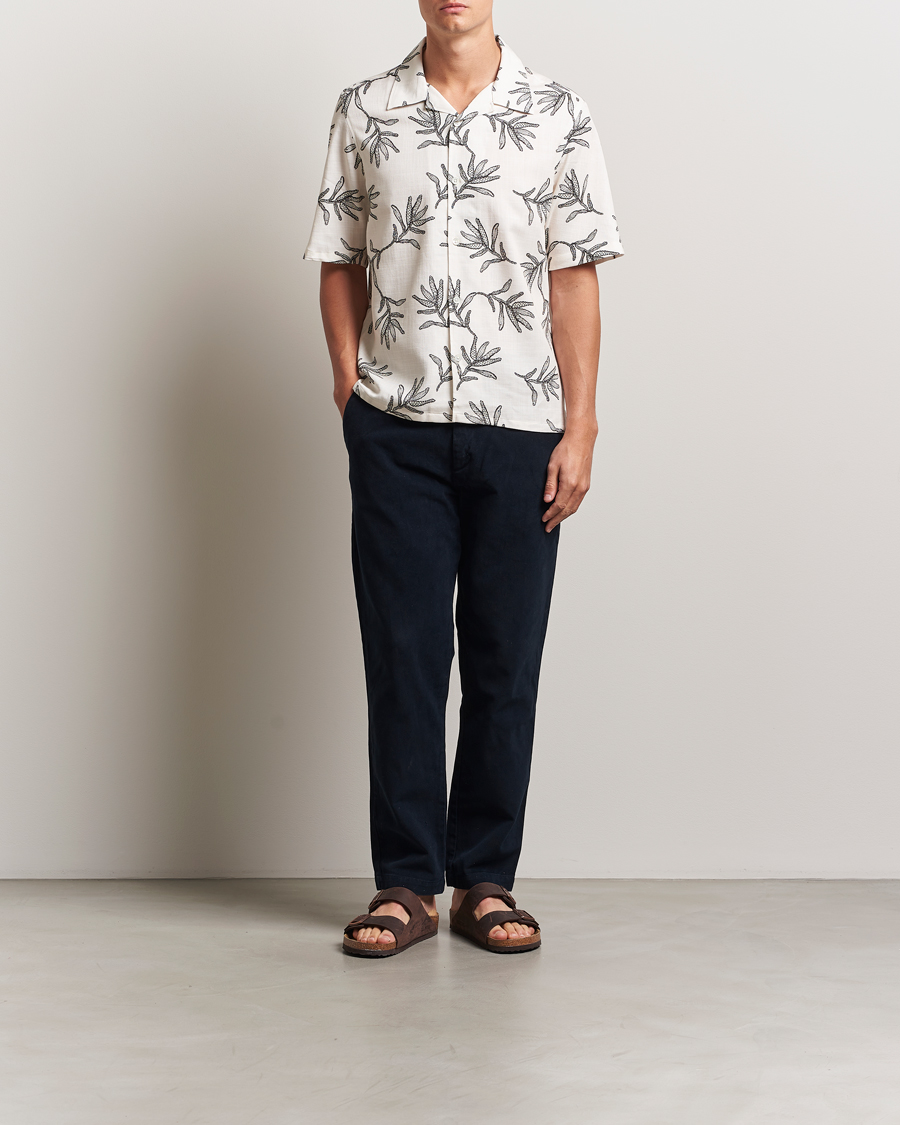 Heren | Overhemden | NN07 | Ole Printed Cotton/Lyocell Resort Shirt Off White