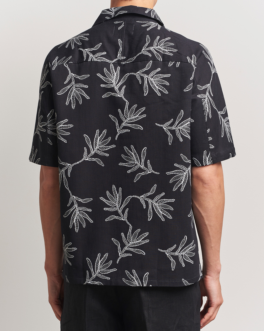 Heren | Overhemden | NN07 | Ole Printed Cotton/Lyocell Resort Shirt Black