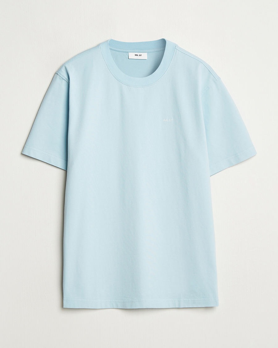 Heren | T-shirts | NN07 | Adam Logo Crew Neck T-Shirt Winter Sky