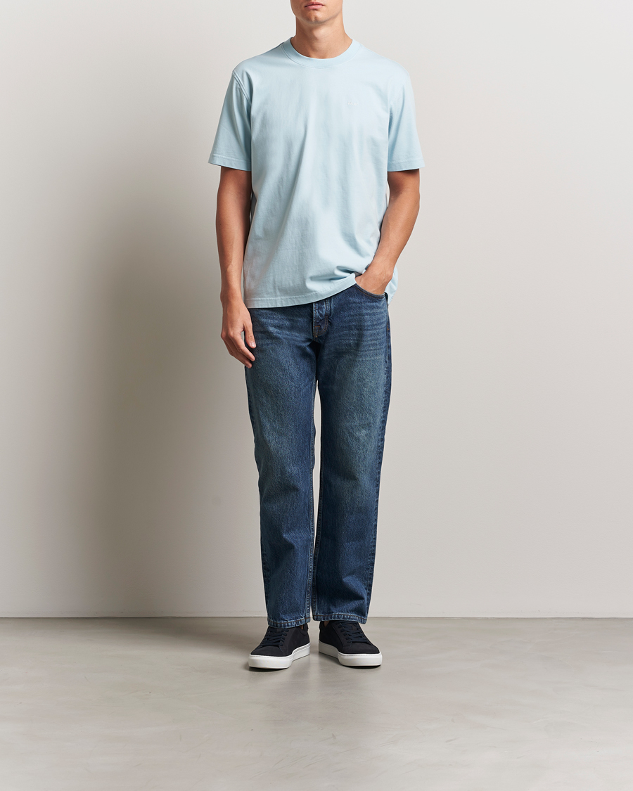 Heren | T-shirts | NN07 | Adam Logo Crew Neck T-Shirt Winter Sky