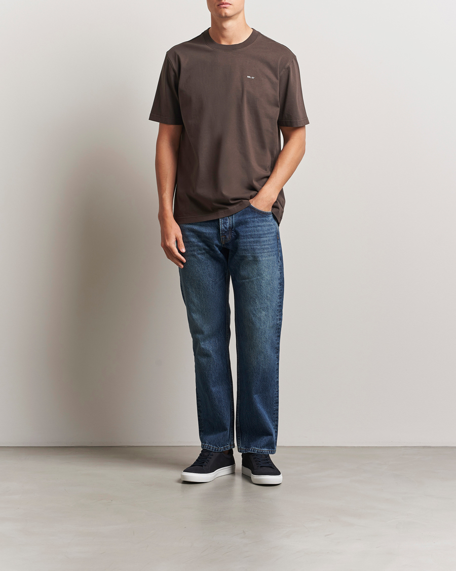 Heren | T-shirts | NN07 | Adam Logo Crew Neck T-Shirt Coffee