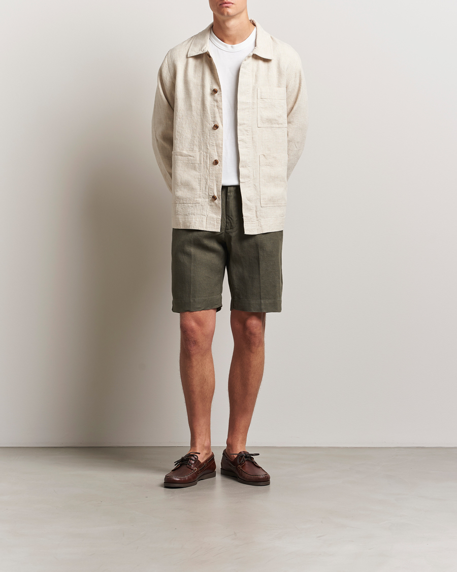 Heren | Overhemden | NN07 | Olav Linen Overshirt Oat