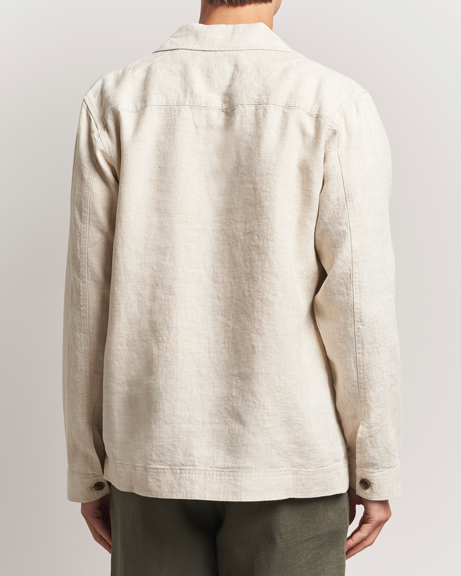 Heren | Overhemden | NN07 | Olav Linen Overshirt Oat
