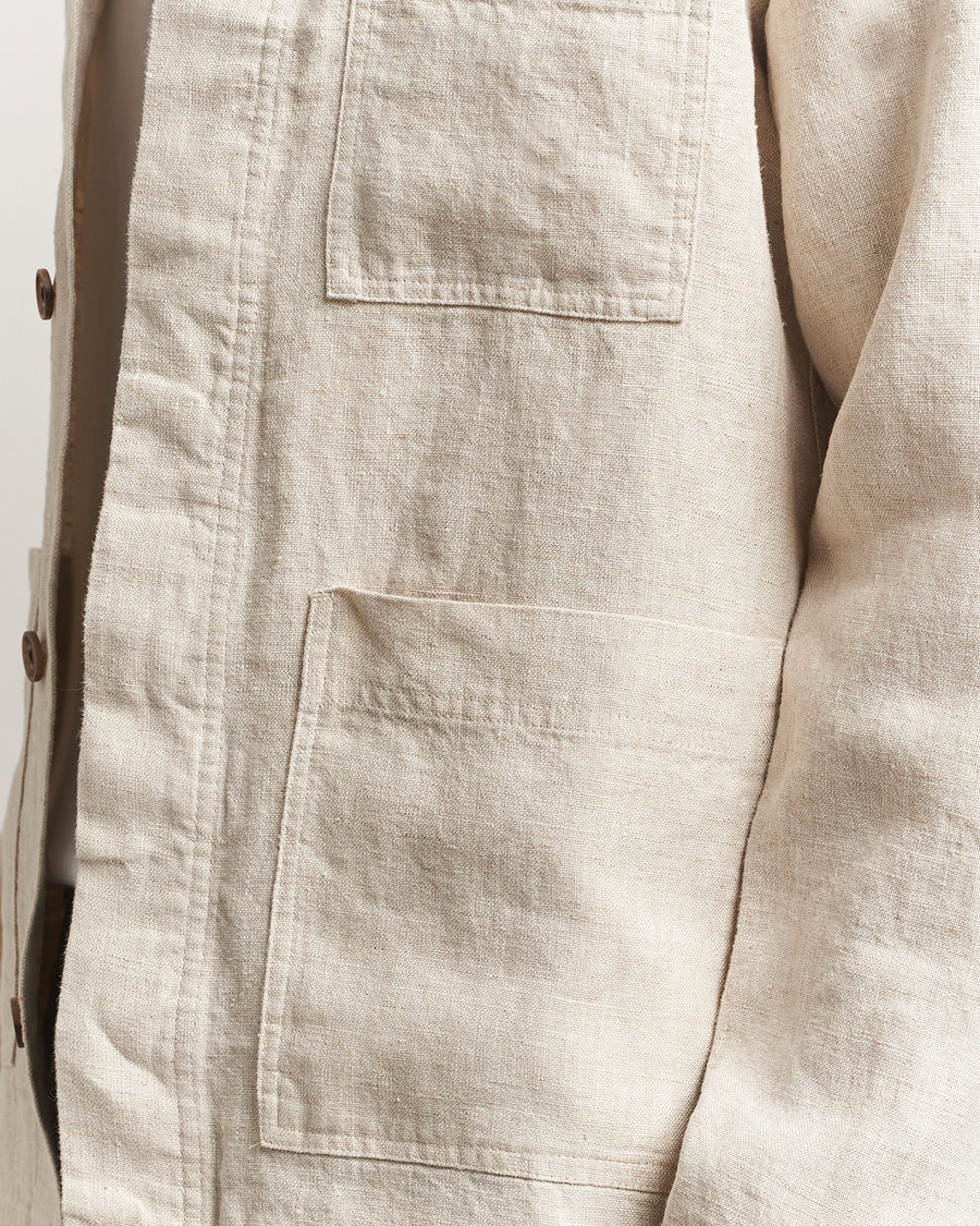 Heren | Overhemden | NN07 | Olav Linen Overshirt Oat