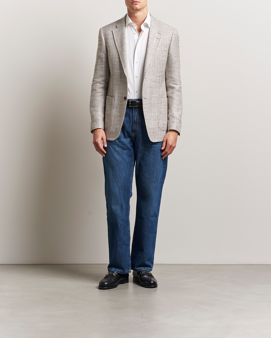 Heren | Blazers | Tiger of Sweden | Justin Viscose/Linen Pepita Blazer Tehina
