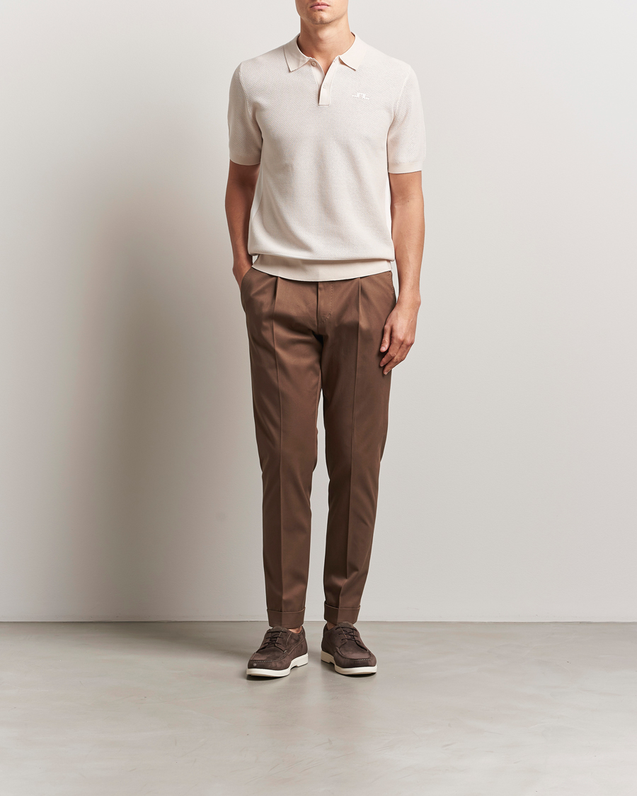 Heren | Broeken | Tiger of Sweden | Tenuta Pleated Cotton Trousers Warm Brown