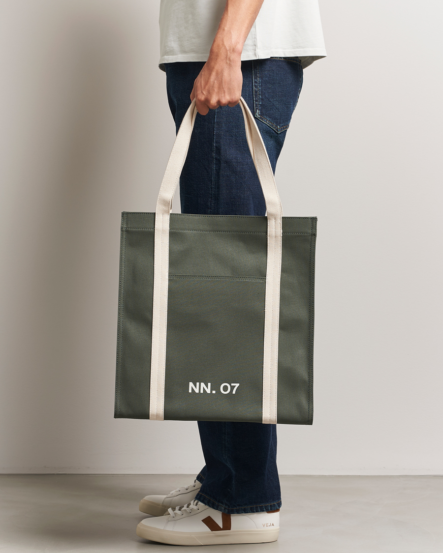 Heren | Tassen | NN07 | Tote Bag Croc Green