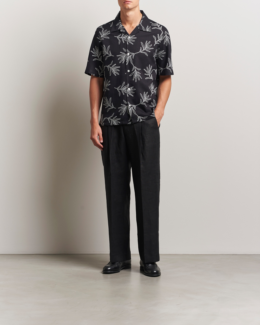 Heren | Broeken | NN07 | Kay Relaxed Fit Linen Trousers Black