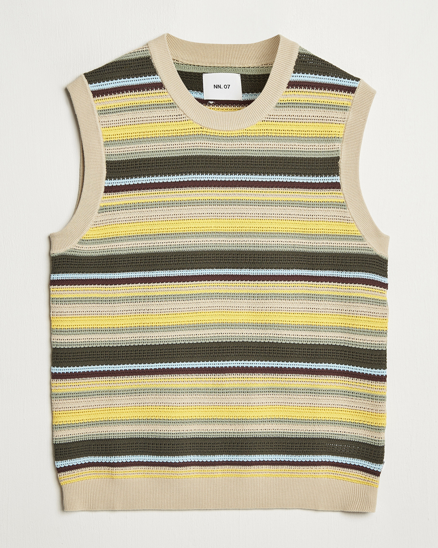 Heren | Truien | NN07 | Huxley Knitted Striped Vest Multi