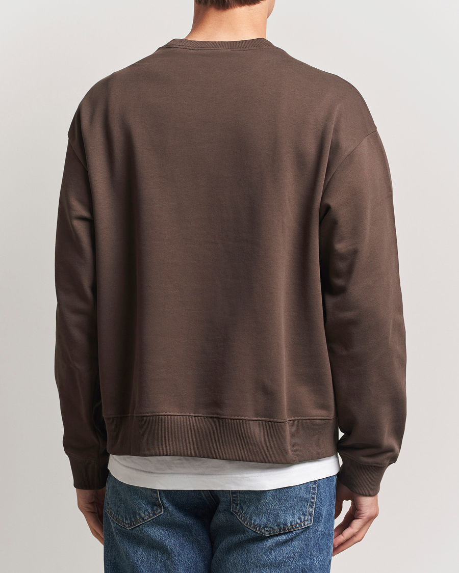 Heren | Truien | NN07 | David Rope Logo Crew Neck Sweatshirt Coffee