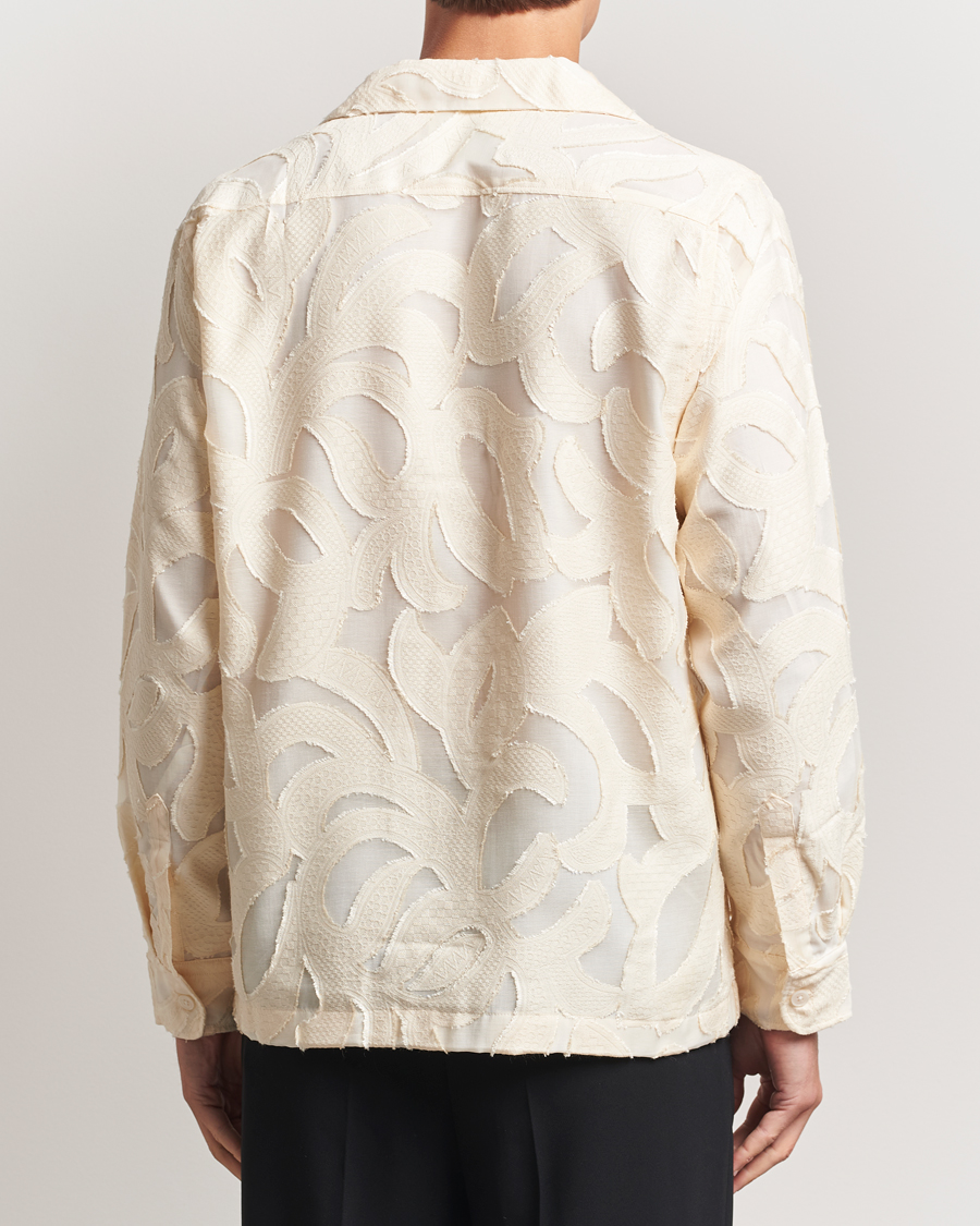 Heren | Overhemden | NN07 | Hank Fil-Coupé Jacquard Overshirt Off White