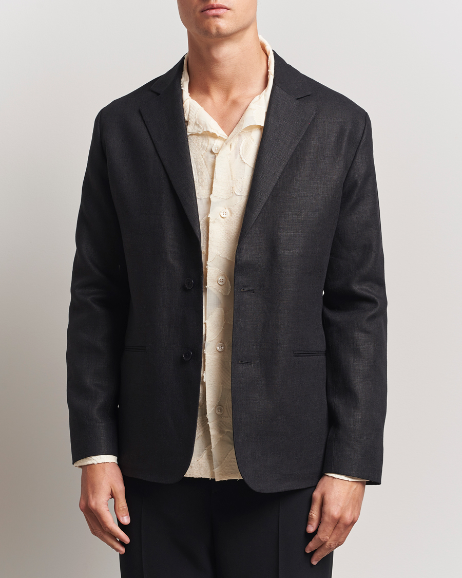 Heren | Blazers | NN07 | Timo Linen Blazer Black