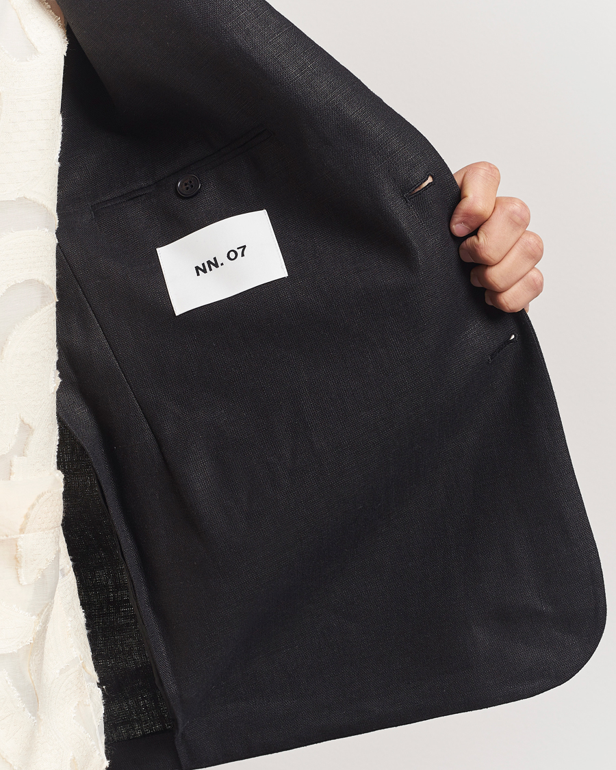 Heren | Blazers | NN07 | Timo Linen Blazer Black
