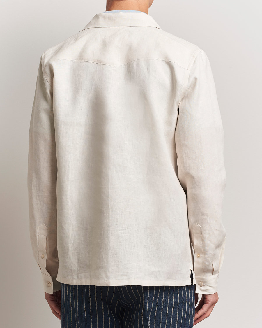 Heren | Overhemden | NN07 | Pax Linen Western Shirt Ivory