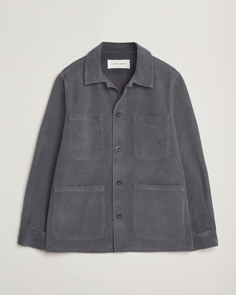 Heren | Jassen | A Day's March | Algot Lyocell Overshirt Iron