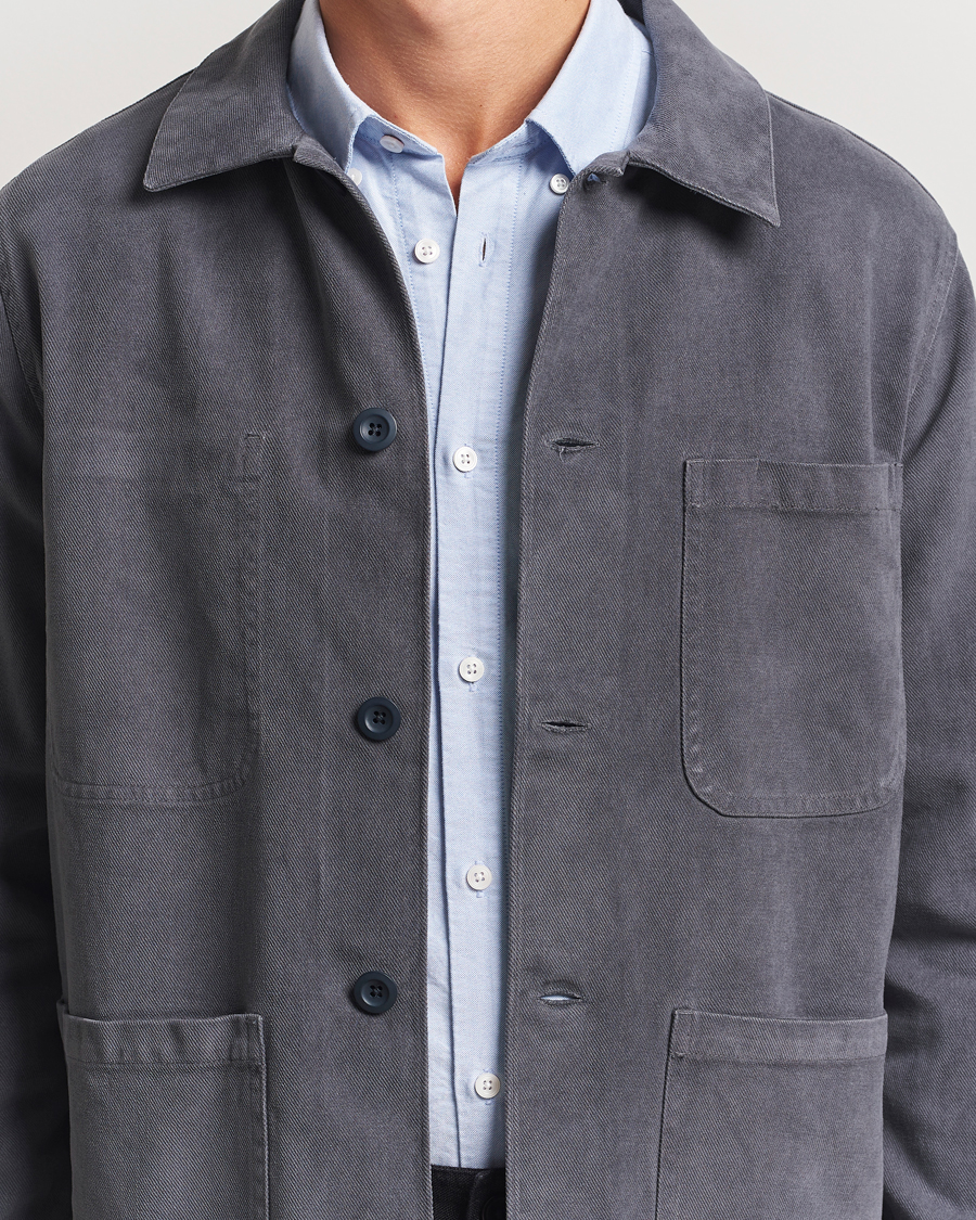 Heren | Jassen | A Day's March | Algot Lyocell Overshirt Iron