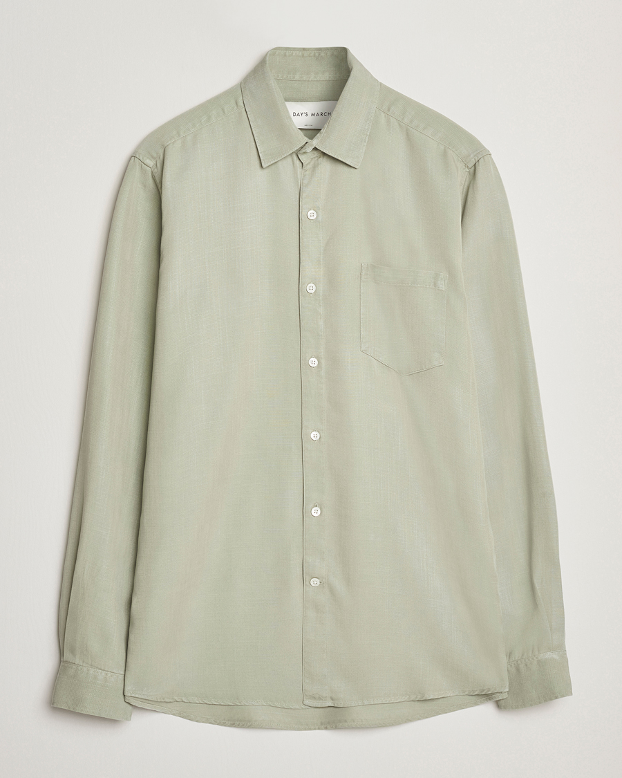 Heren | Overhemden | A Day's March | Daintree Lyocell Shirt Seagrass