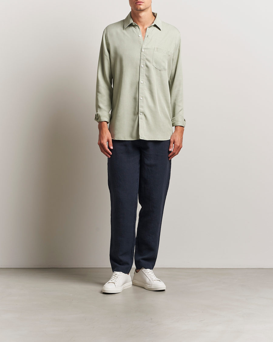 Heren | Overhemden | A Day's March | Daintree Lyocell Shirt Seagrass