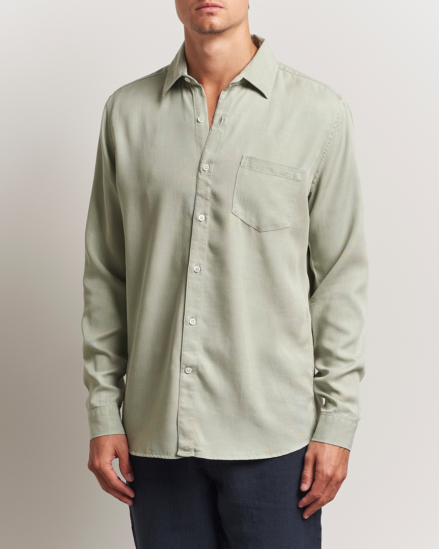 Heren | Overhemden | A Day's March | Daintree Lyocell Shirt Seagrass