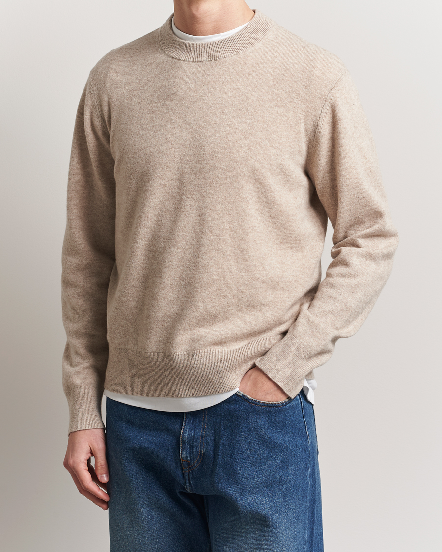 Heren | Truien | A Day's March | Marlow Cashmere Blend Sweater Sand