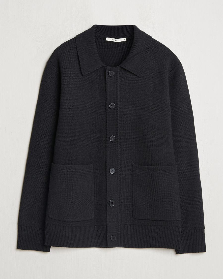 Heren | Truien | A Day's March | Holt Cardigan Black
