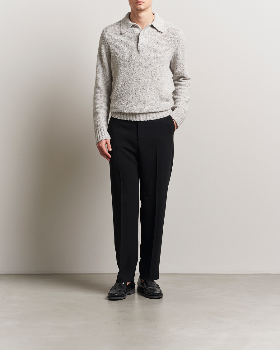 Heren | Truien | A Day's March | Dover Structured Polo Light Grey